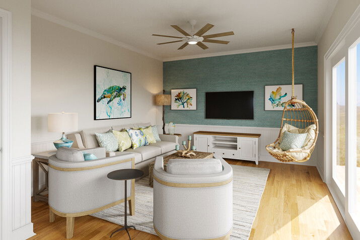 Coastal Beach Home Design Rendering thumb