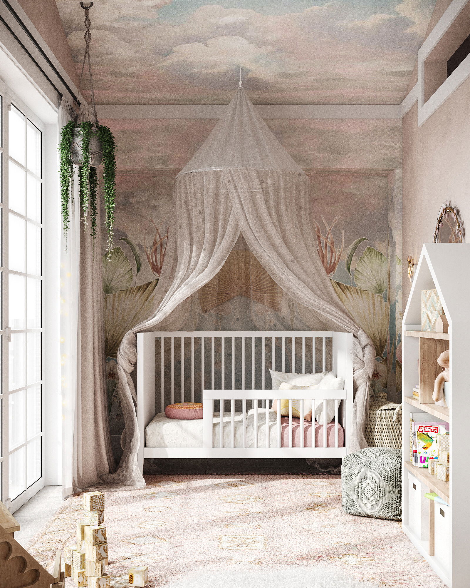 Contemporary Dreamy Pink Nursery Design Contemporary Dreamy Pink Nursery Design