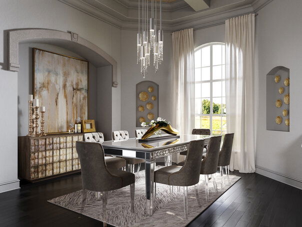 Eclectic Hollywood glam interior design style