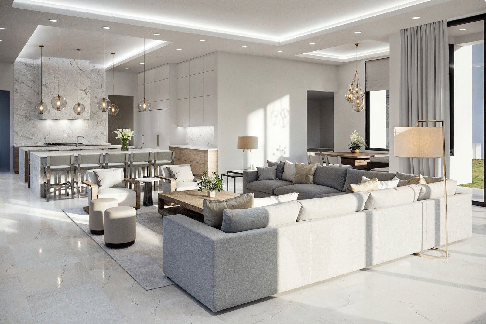 Luxury Living Room & Dining Room Combined Luxury Living Room & Dining Room Combined