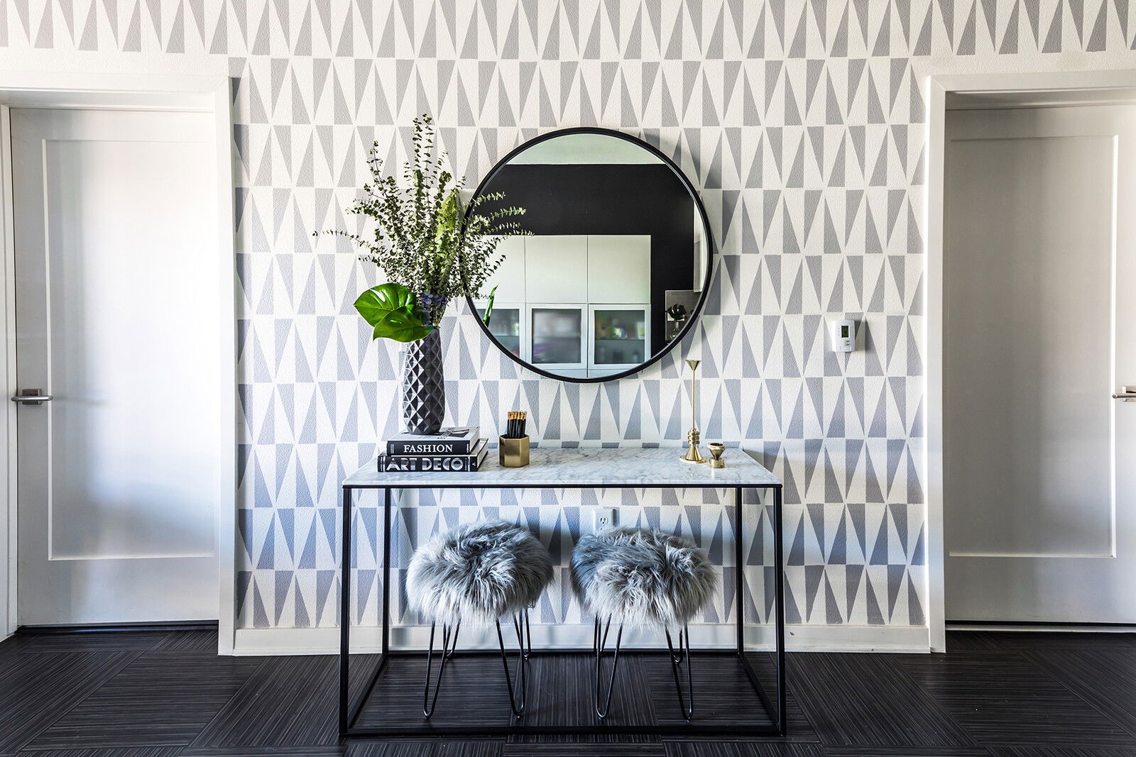 Monochrome Hallway Design Monochrome Hallway Design