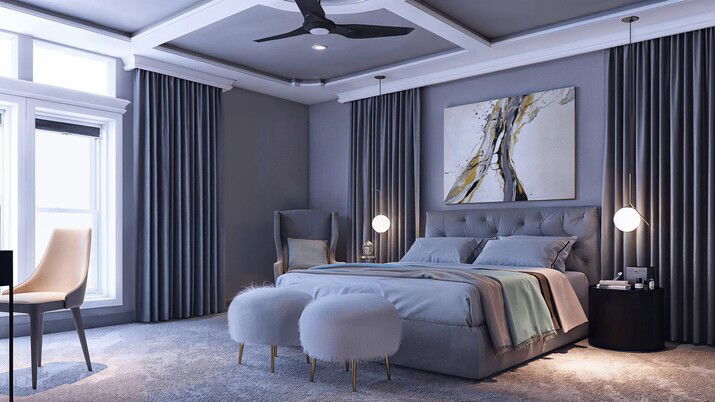 Romantic Master Bedroom Rendering thumb