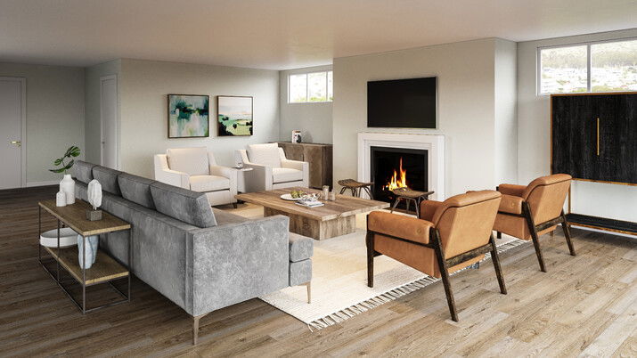 Transitional Neutral Living Room Transformation Rendering thumb