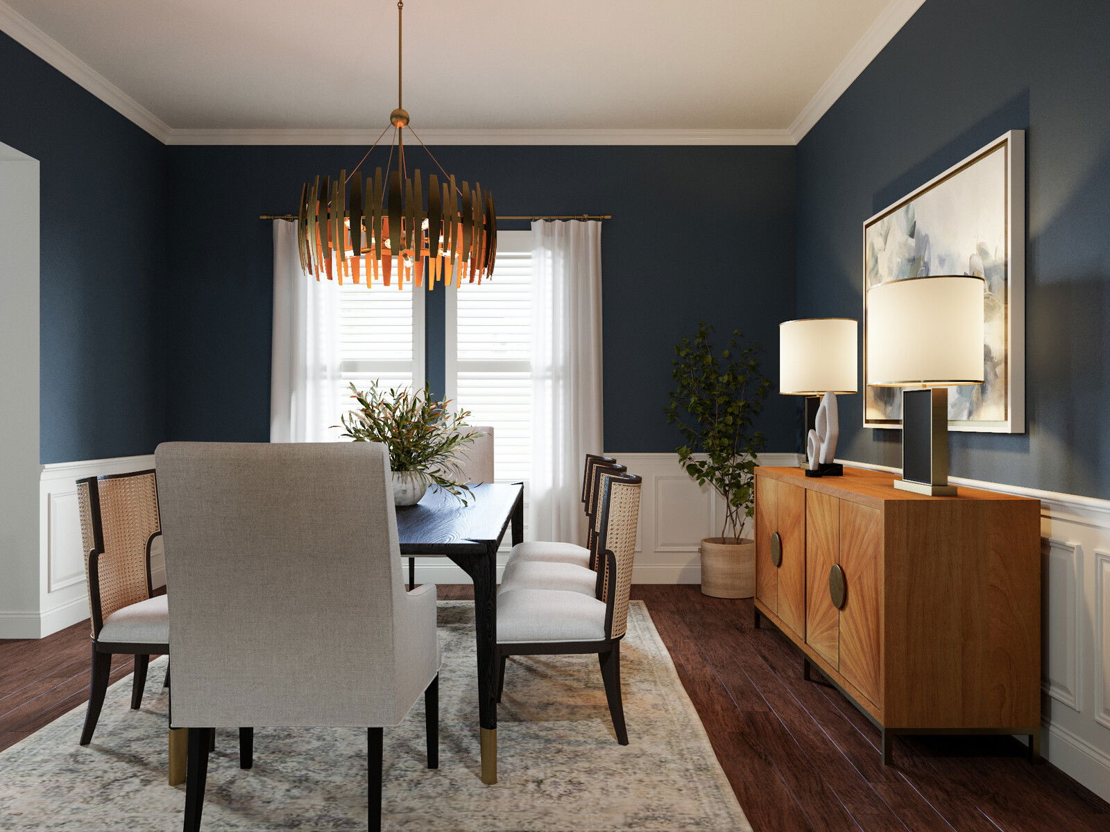 Transitional Stylish Dining Room