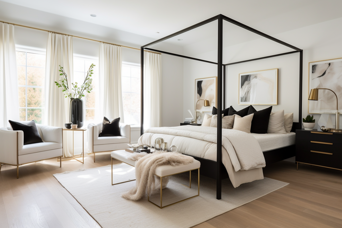 Classy Black & White Bedroom Design Classy Black & White Bedroom Design