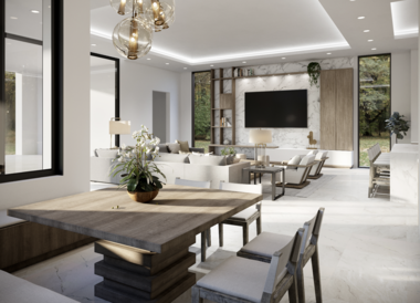 Luxurious Open Concept Dining Room Combined Luxurious Open Concept Dining Room Combined